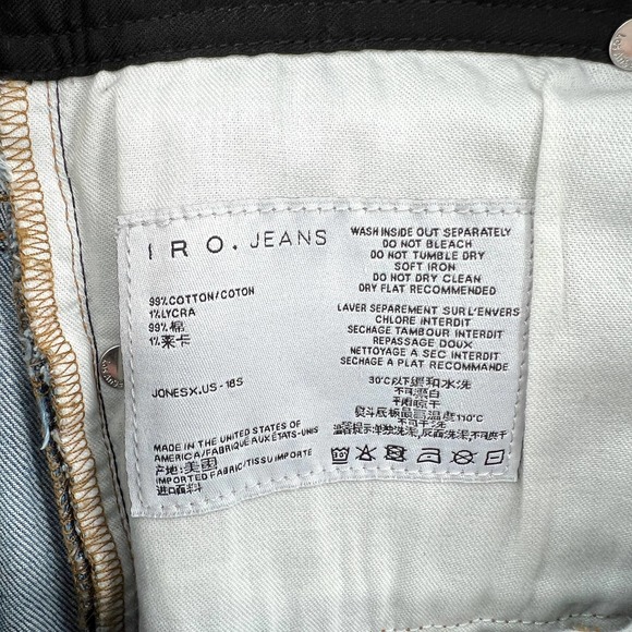 IRO Jeans Womens 28 Blue Silver Jones Sequin Embellished Mid Rise Slim Leg Denim - Picture 11 of 15